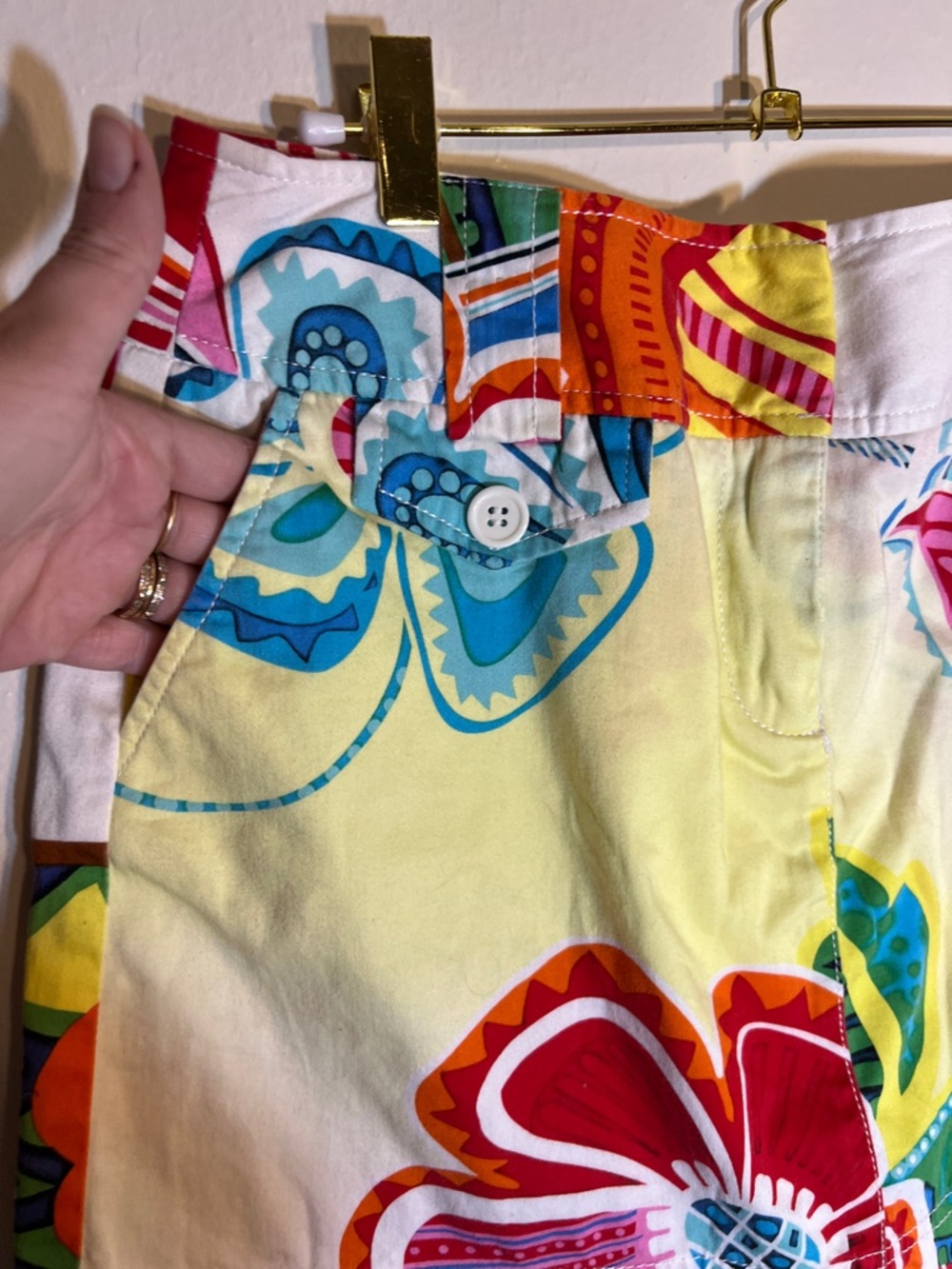 Bamboo Traders Multicolor Cotton Tropical Print Mini Skirt Skort Shorts Size 8 - Picture 4 of 8